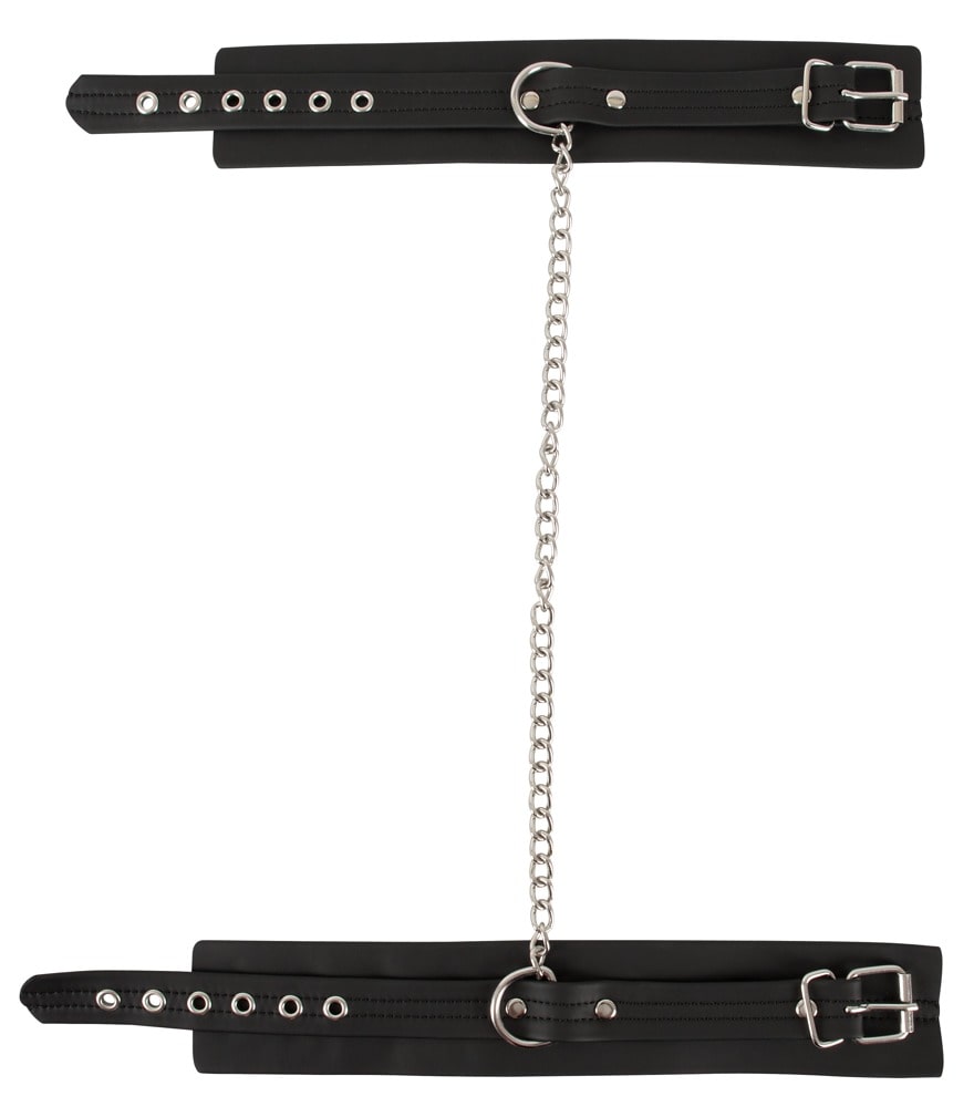 Vegan Fetish 5-teiliges Bondage-Set | Handfesseln mit Verbindungskette verbunden