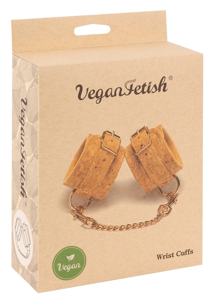 Vegan Fetish Handfessel aus natürlichem Kork | Verpackung