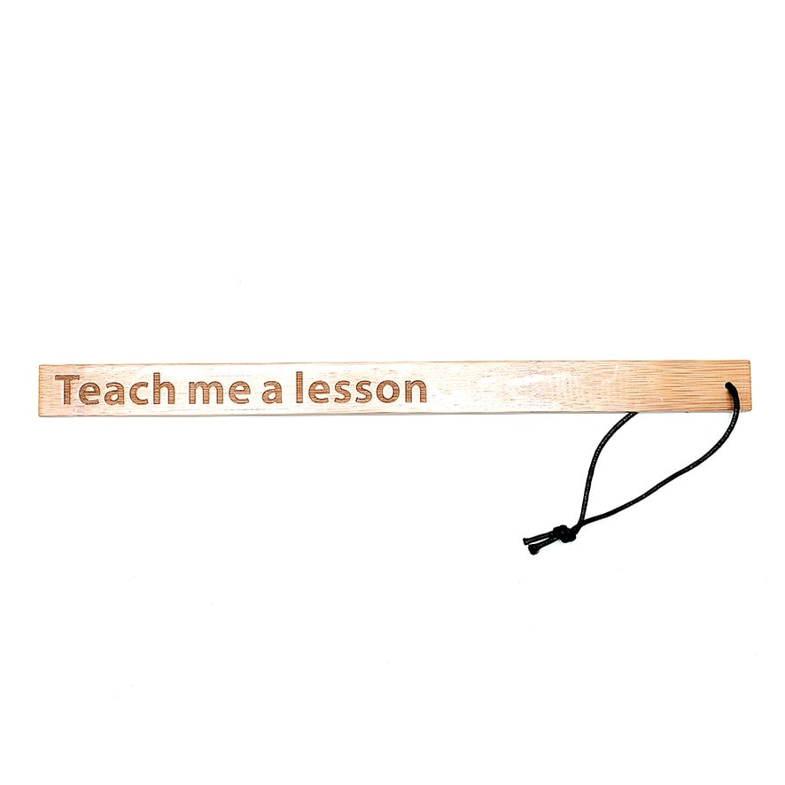 Rimba BondagePlay Paddel "Teach me a lesson" aus Holz | mit praktischer Halteschlaufe