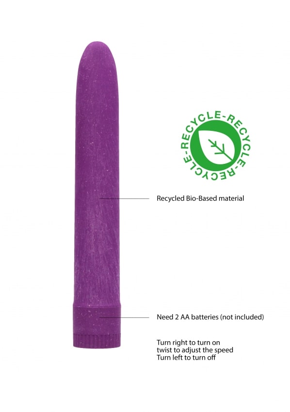 BIODEGRADABLE 7" Vibrator - Purple | aus recycelten biobasierten Kunststoffen