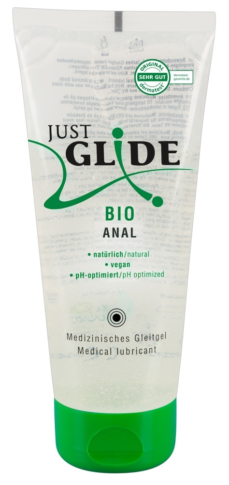 Just Glide Bio Anal Gleitmittel auf Wasserbasis 200ml | mit kompostierbarer Tube auf Zuckerrohrbasis