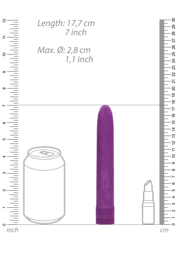 BIODEGRADABLE 7" Vibrator - Purple | Maße