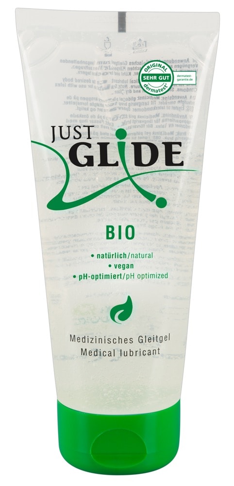 Just Glide Bio Gleitgel auf Wasserbasis 200ml | mit kompostierbarer Tube auf Zuckerrohrbasis