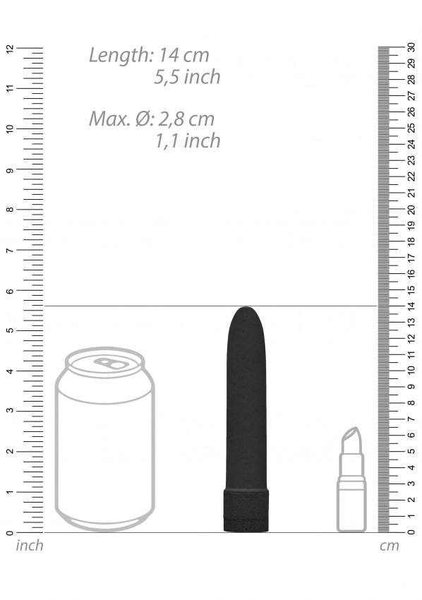 BIODEGRADABLE 5,5" Vibrator schwarz | Maße