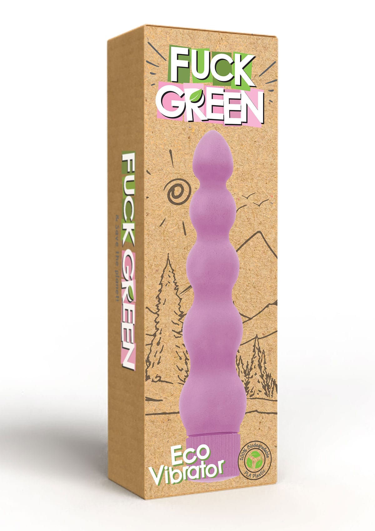 Fuck Green Eco Vibrator rosa | Verpackung