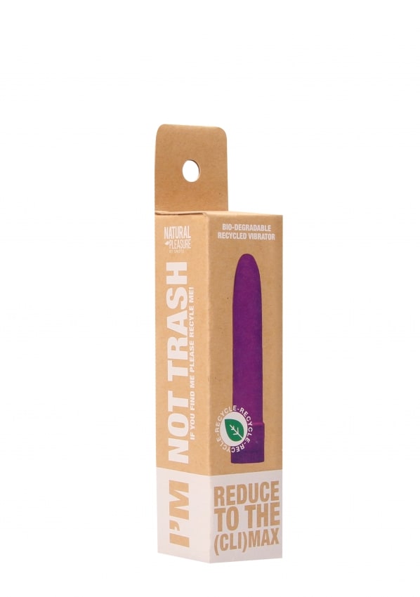 BIODEGRADABLE 5,5" Vibrator lila | Verpackung aus recyceltem Karton & Papier