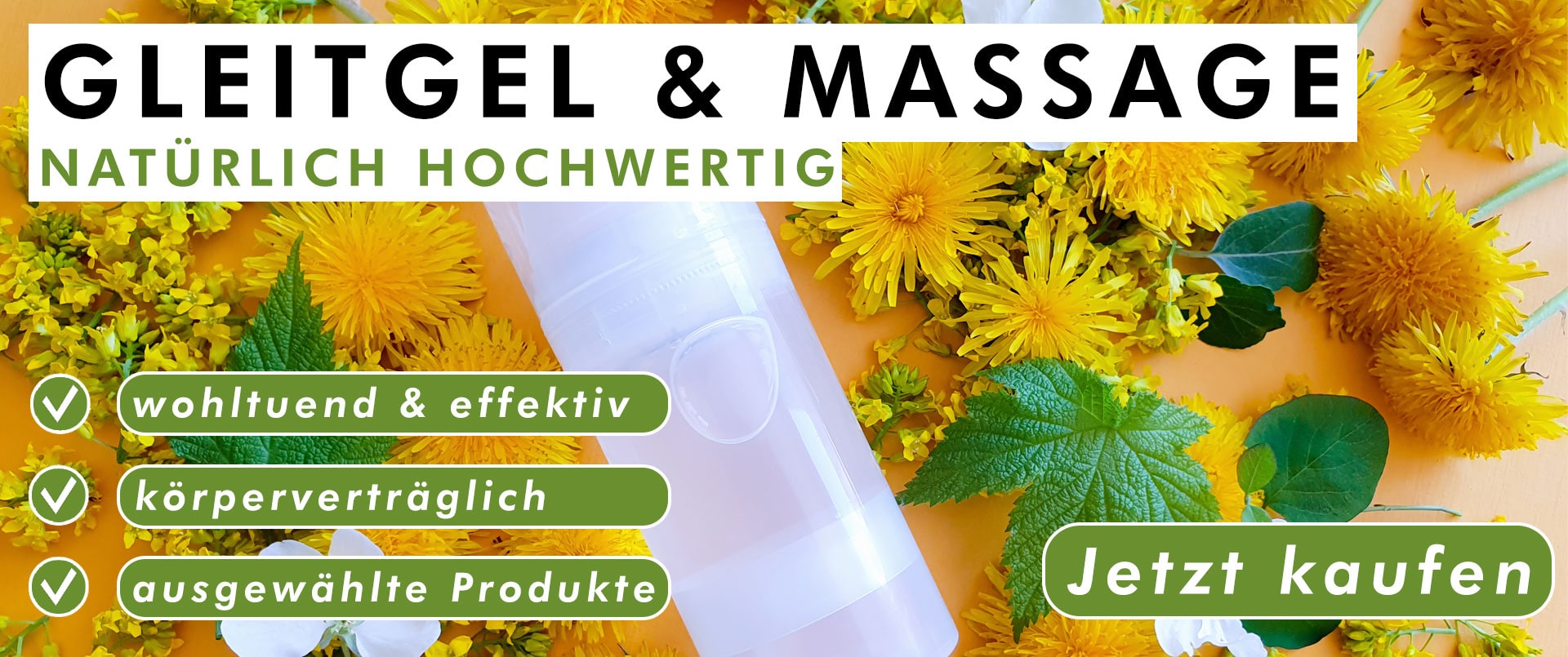 Gleitgele & Massageöle in Bio-Qualität
