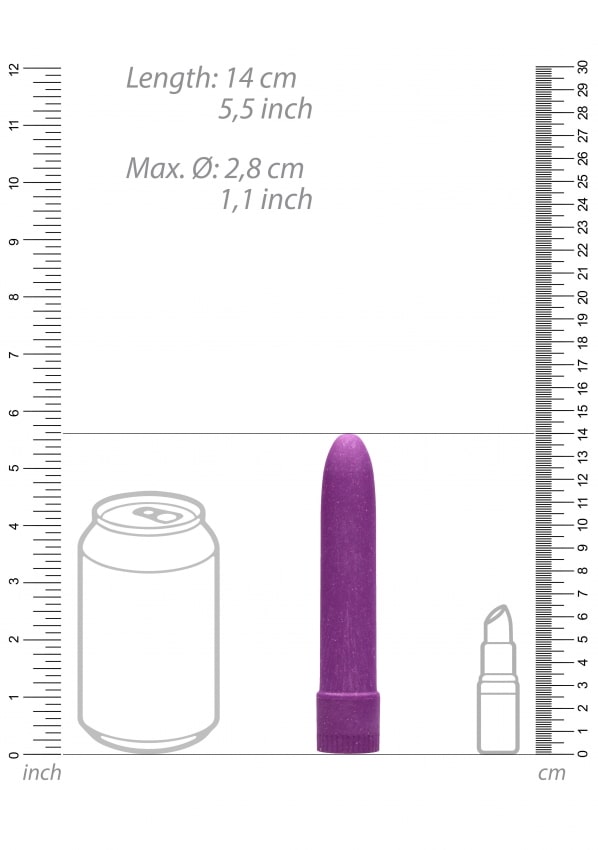 BIODEGRADABLE 5,5" Vibrator lila | Maße