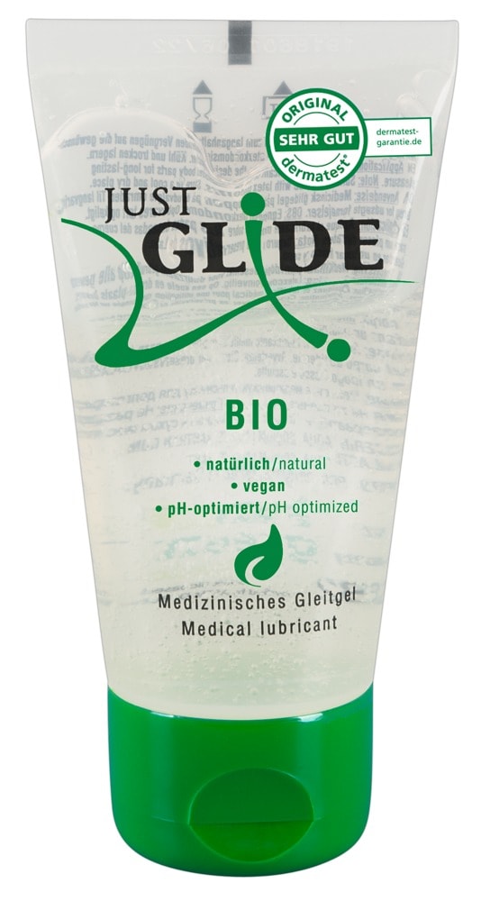 Just Glide Bio Gleitgel auf Wasserbasis 50ml | mit kompostierbarer Tube auf Zuckerrohrbasis