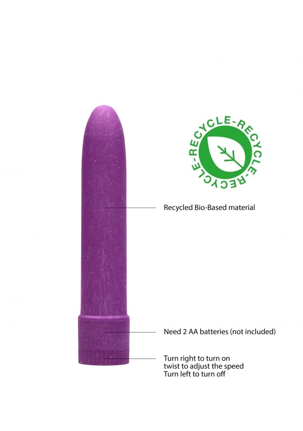 BIODEGRADABLE 5,5" Vibrator lila | aus recycelten biobasierten Kunststoffen