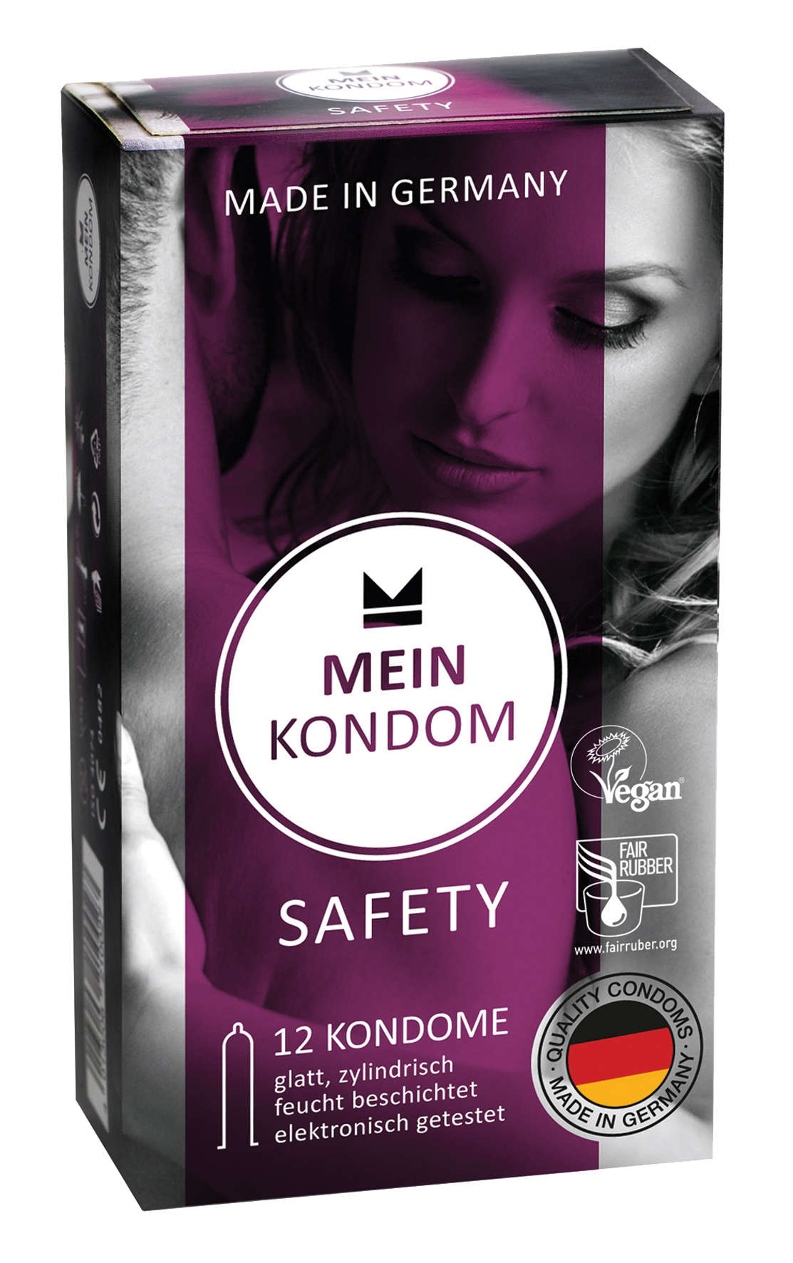 MEIN KONDOM Safety Fair & Vegan 12 Stück | aus fair gehandeltem Latex