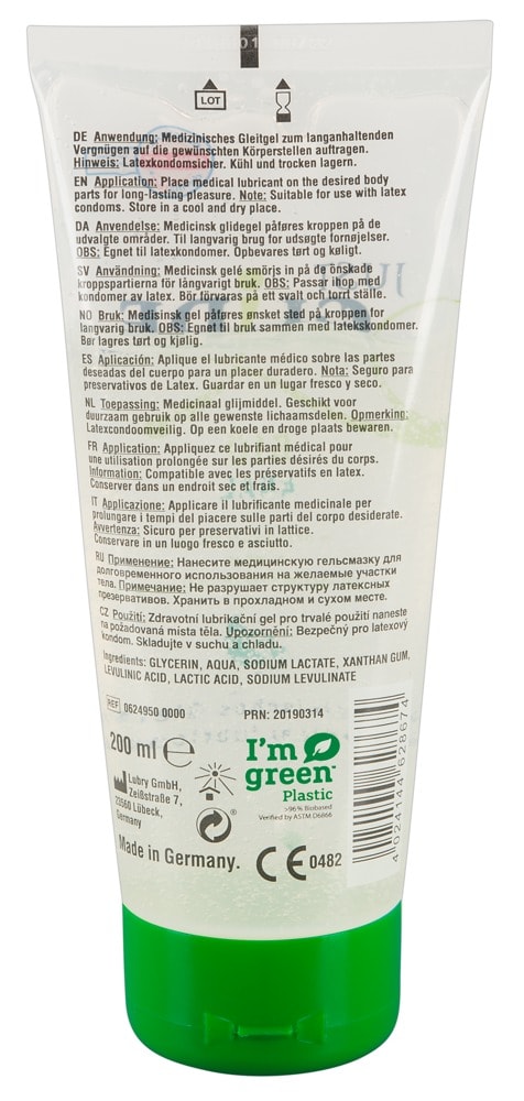 Just Glide Bio Anal Gleitmittel auf Wasserbasis 200ml | Inhaltsstoffe