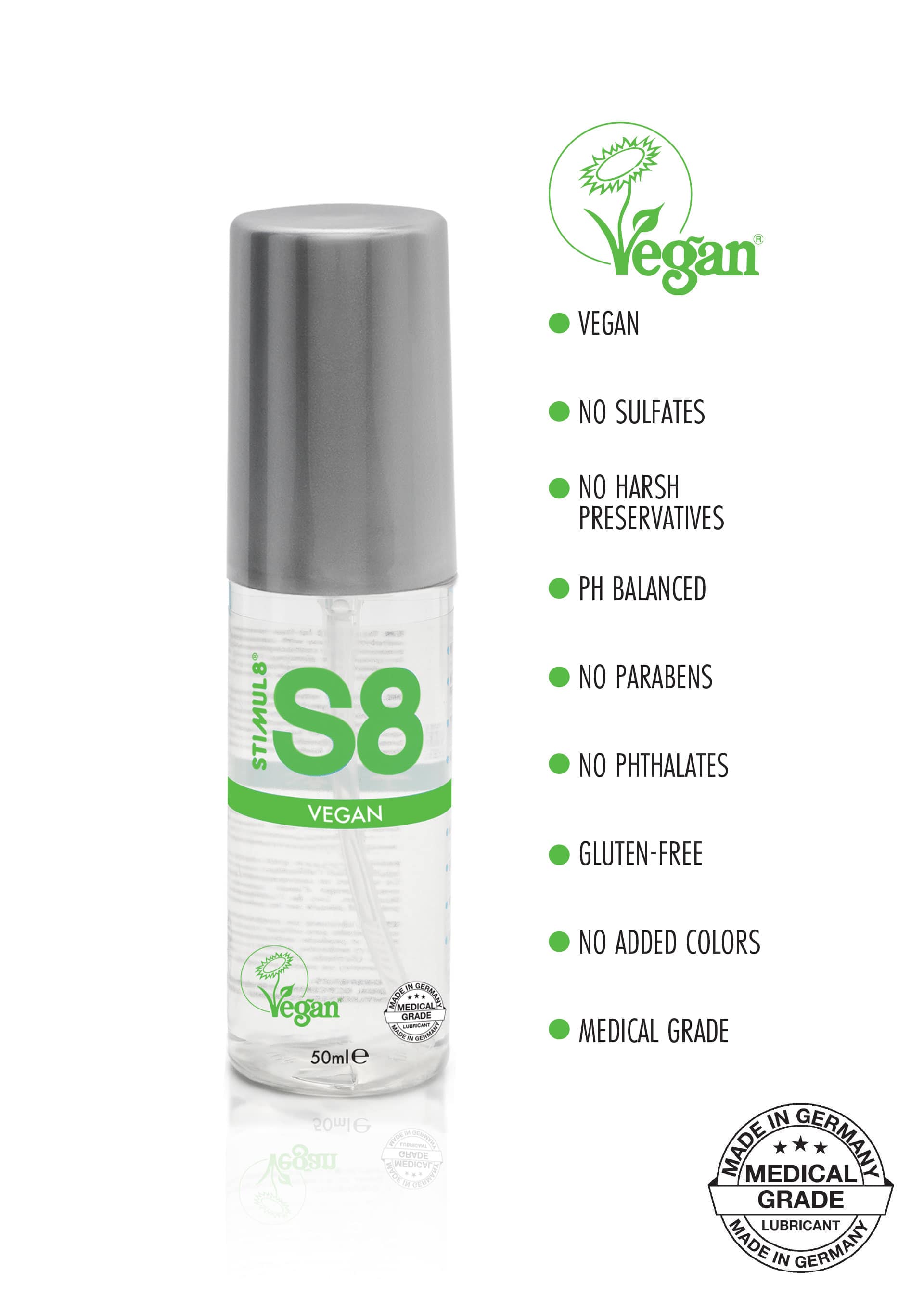 S8 WB Vegan Lube 50ml | Gleitmittel auf Wasserbasis