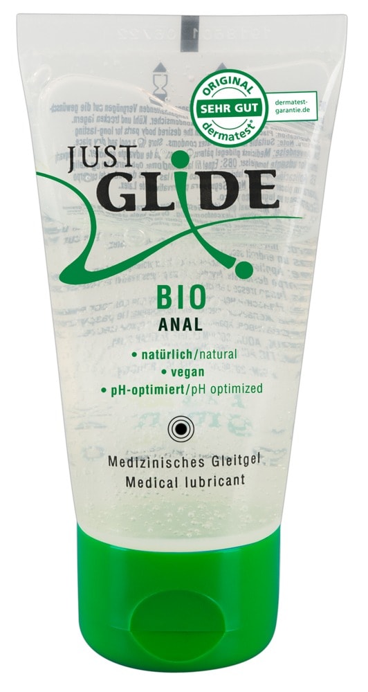 Just Glide Bio Anal Gleitmittel auf Wasserbasis 50ml | mit kompostierbarer Tube auf Zuckerrohrbasis